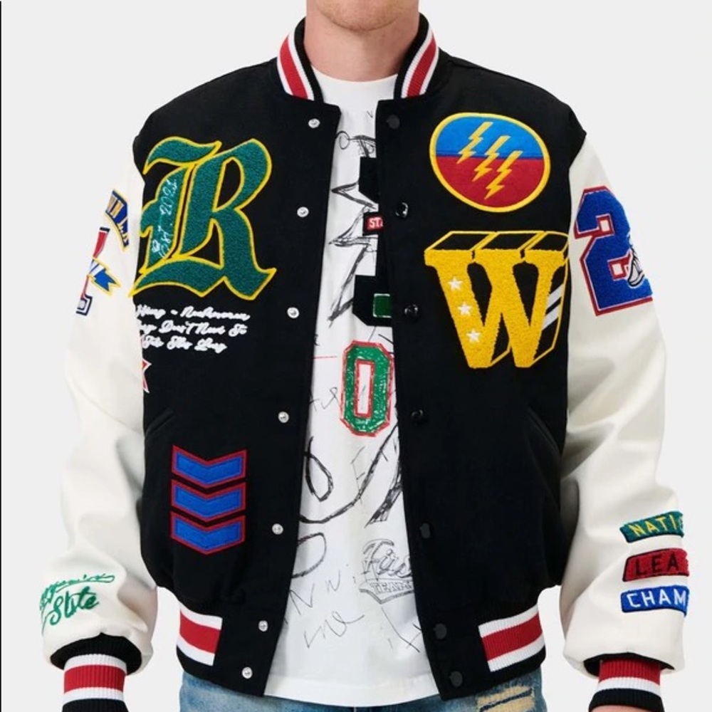 UNISEX FIRST ROW LETTERMAN VARSITY JACKET